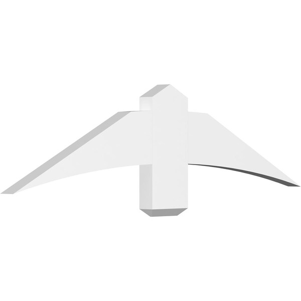 Ekena Millwork Bellingham Architectural Grade PVC Gable Bracket, 48"W x 12"H x 2"D x 6"F, 6/12 Pitch GBP048X12X0206BEL00 - main